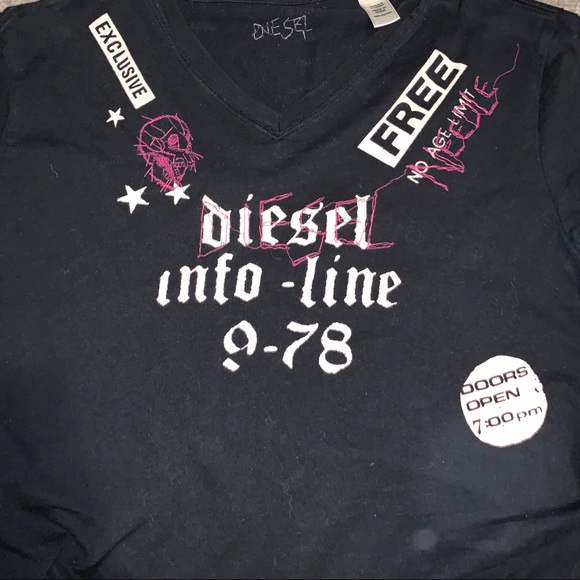DIESEL V-Neck T-Shirt - Picture 3 of 5